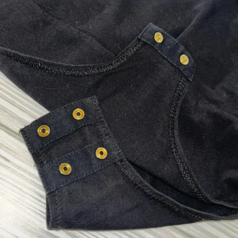 J.Crew Black Ruffle Bodysuit
